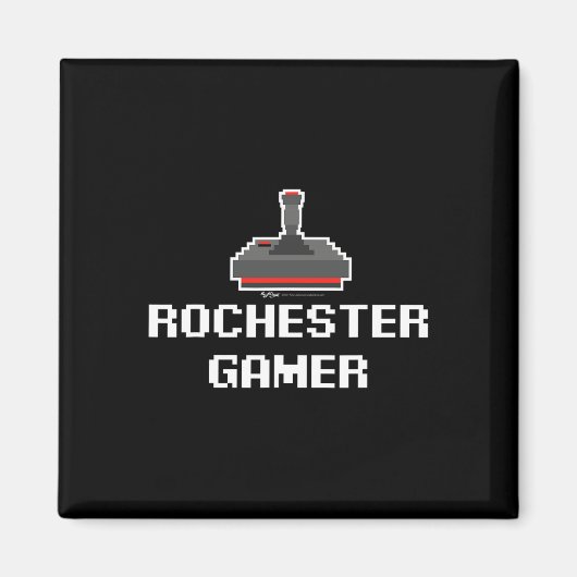 Rochester Gamer 8-Bit-Stadt Magnet (Vorne)