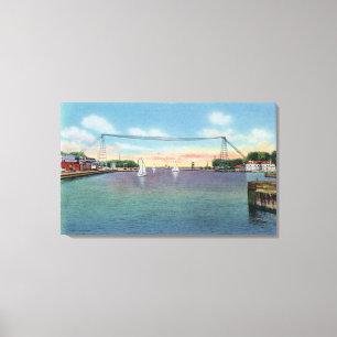 Rochester-Hafen und NY Marinemiliz Leinwanddruck