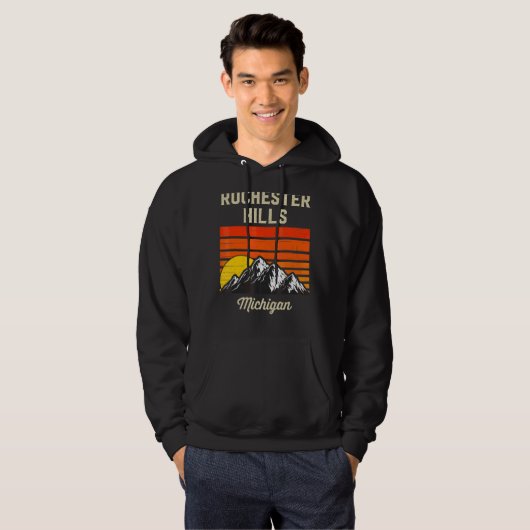 Rochester Hills Michigan Heimat City Staat Usa Hoodie (Vorne ganz)