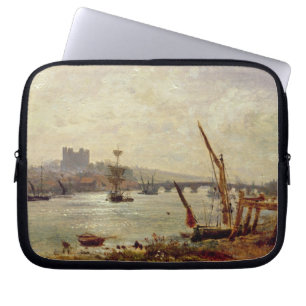 Rochester-Kathedrale und Schloss, c.1820-30 (Öl a Laptopschutzhülle