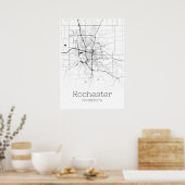 Rochester Map - Minnesota - City Map Poster (Küche)