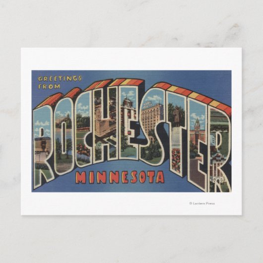 Rochester, Minnesota - Große Briefszenen Postkarte (Vorderseite)