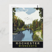 Rochester, Minnesota, Park, Reisen Postkarte (Vorne/Hinten)