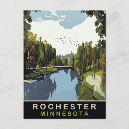Rochester, Minnesota, Park, Reisen Postkarte (Vorderseite)