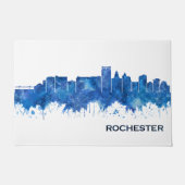 Rochester Minnesota Skyline Blue Fußmatte (Vorderseite)