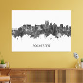 Rochester Minnesota Skyline BW Leinwanddruck (Insitu (Wohnzimmer))