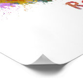 Rochester MN Skyline in Aquarellfarbe Poster (Ecke)