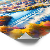 Rochester New York Famous Travel Places Aquarell Poster (Ecke)