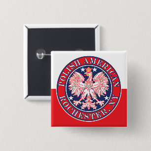 Rochester New York Polish Eagle Button