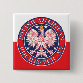 Rochester New York Polish Eagle Button (Vorderseite)
