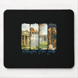 Rochester New York Reisender Pinselstrich Souvenir Mousepad