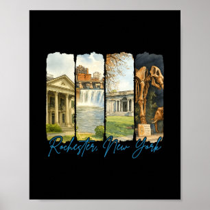 Rochester New York Reisepinselstrich-Souvenir Poster