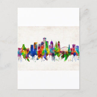 Rochester New York Skyline Feiertagspostkarte