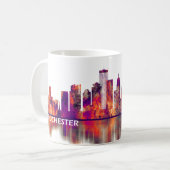 Rochester New York Skyline Kaffeetasse (Vorderseite Links)