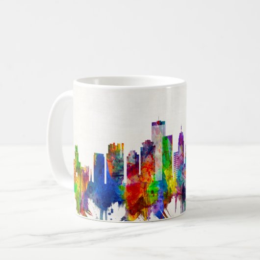 Rochester New York Skyline Kaffeetasse (Vorderseite Links)