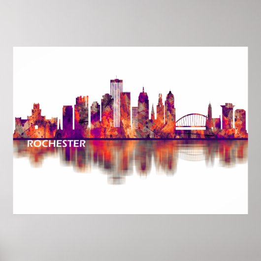 Rochester New York Skyline Poster (Vorne)
