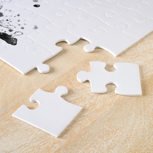 Rochester New York Skyline Schwarz-weiß Puzzle (Seite)