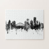 Rochester New York Skyline Schwarz-weiß Puzzle (Horizontal)