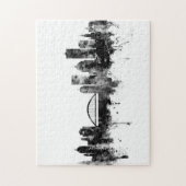 Rochester New York Skyline Schwarz-weiß Puzzle (Vertikal)