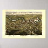 Rochester NH 19. Jahrhundert Birdseye View Poster (Vorne)