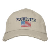 Rochester NY Baseball Cap Bestickte Kappe (Vorderseite)