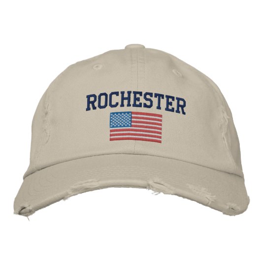 Rochester NY Baseball Cap Bestickte Kappe (Vorderseite)