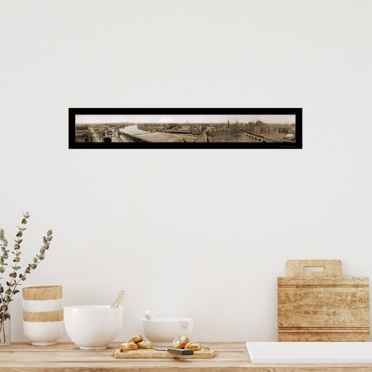 Rochester NY Birdseye Foto 1906 Poster (Küche)