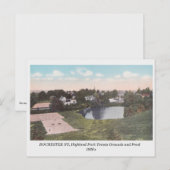 Rochester NY, Highland Park View Vintage Postkarte (Vorne/Hinten)