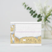 Rochester, NY Nautical Lake Ontario Chart Postkarte (Stehend Vorderseite)