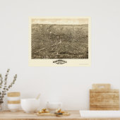 Rochester, NY Panoramic Map - 1880 Poster (Küche)