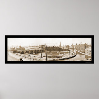 Rochester, NY River Foto 1914 Poster