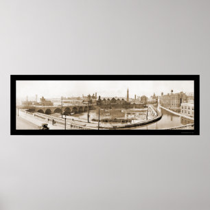 Rochester, NY River Photo 1914 Poster