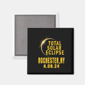 Rochester Ny Solar Eclipse 2024 Total Solar Eclips Magnet (Vorderseite/Rückseite)