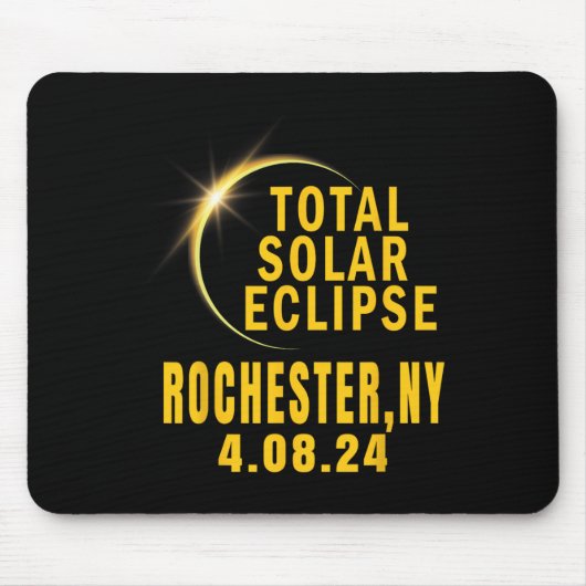 Rochester Ny Solar Eclipse 2024 Total Solar Eclips Mousepad (Vorne)