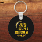 Rochester Ny Solar Eclipse 2024 Total Solar Eclips Schlüsselanhänger (Vorderseite)