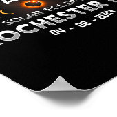 Rochester Ny Total Solar Eclipse 2024 Poster (Ecke)