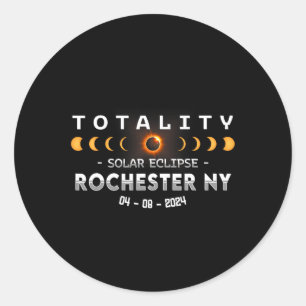 Rochester Ny Total Solar Eclipse 2024 Runder Aufkleber