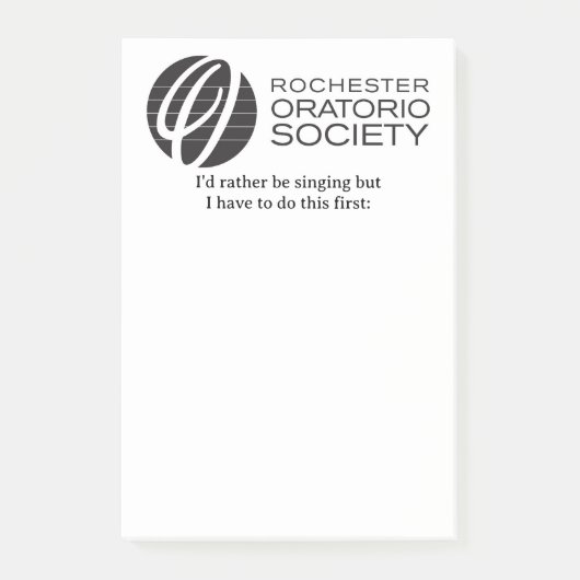 Rochester Oratorio Society Sticky Notes * Post-it Klebezettel (Vorderseite)