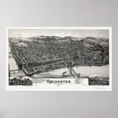 Rochester, PA Panoramic Map - 1900 Poster (Vorne)