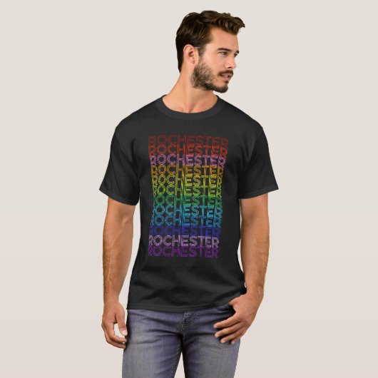 Rochester Pride Neon T - Shirt (Dark) (Vorne ganz)