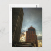 Rochester Skyline in HDR. Postkarte (Vorne/Hinten)