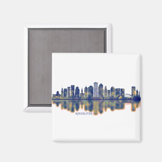 Rochester Skyline Magnet (Vorderseite/Rückseite)