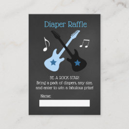 Rock a Bye Baby Dusche Windeln Raffelkarten Begleitkarte
