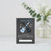 Rock a Bye Baby Dusche Windeln Raffelkarten Begleitkarte (Stehend Vorderseite)