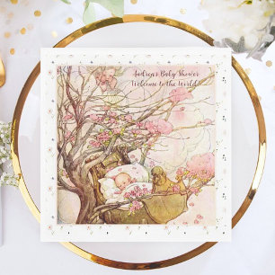 Rock A Bye Baby Kinderzimmer Rhyme Babydusche Napk Serviette