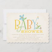 Rock-a-bye Baby Shower Invitation - Blue Einladung (Vorderseite)