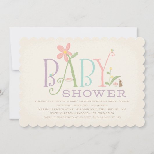 Rock-a-bye Baby Shower Invitation - Pink Einladung (Vorderseite)