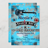 Rock A Bye Baby Shower Star Einladungen (Vorne/Hinten)