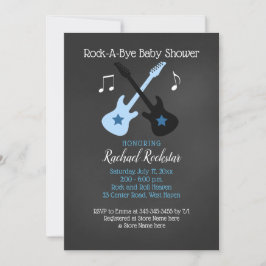 Rock a Bye Guitar Rock Star Kinderdusche Einladung