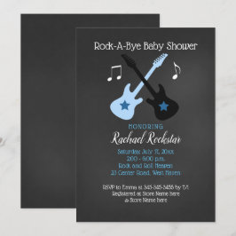 Rock a Bye Guitar Rock Star Kinderdusche Einladung